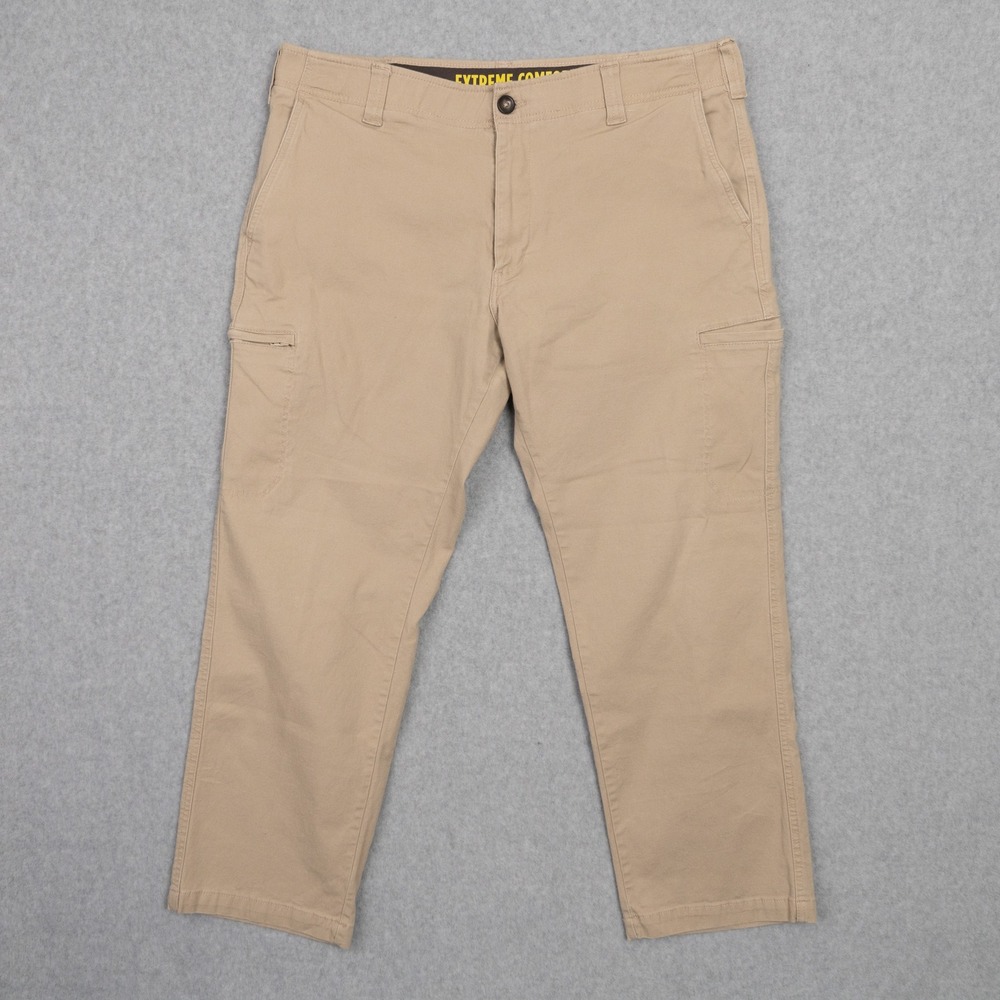 Lee Men's Extreme Comfort Straight Fit Cargo Pants Khaki Tan Size 38x30 Stretch